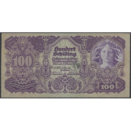 RESERVIERT- 100 Schilling Banknote