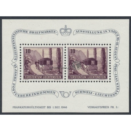 1946, Blockausgabe - Liechtensteinische Briefmarkenausstellung