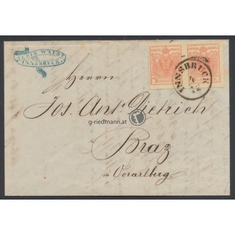 1855 Brief, Innsbruck(T) - Braz(V)