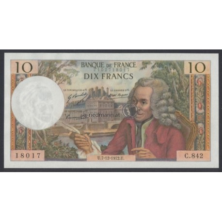 10 Francs - Frankreich 1972
