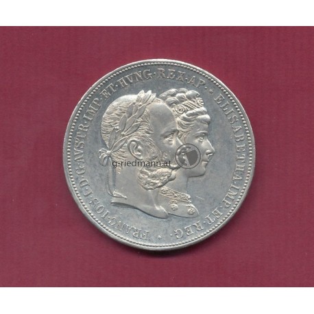 2 Gulden zur Silberhochzeit 1879