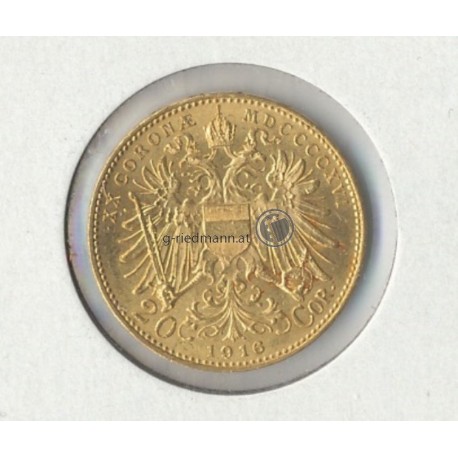 20 Kronen 1916 mit Bindenschild