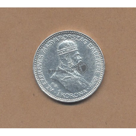 1 Korona 1896 Ungarn Franz Joseph I.