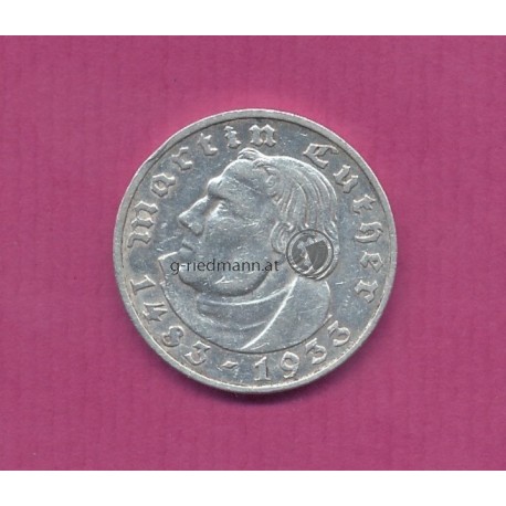2 Reichsmark 1933E Luther