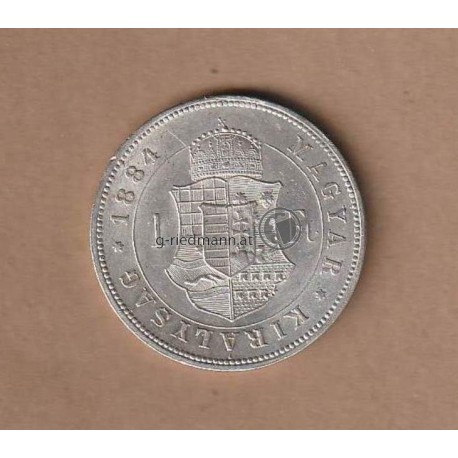 1 Forint (1 Gulden) 1884 K.B.