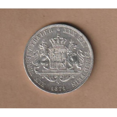 1 Vereinstaler Bayern 1871 Ludwig II.